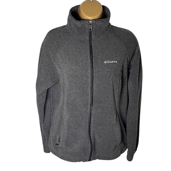 Columbia Benton Springs Full Zip Fleece Jacket Dark Gray Medium - Picture 1 of 5